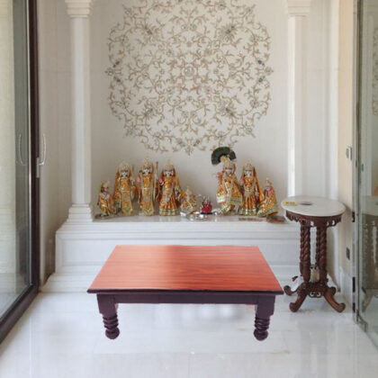 Wooden Multi-Purpose Aqua Large Size Handmade Stool