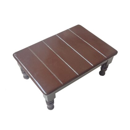 Braysons Wooden Large Size Handmade Stool for Living Room Decoration, Puja Chowki and Bedroom Stool for Sitting and Footstool(14x20inches).
